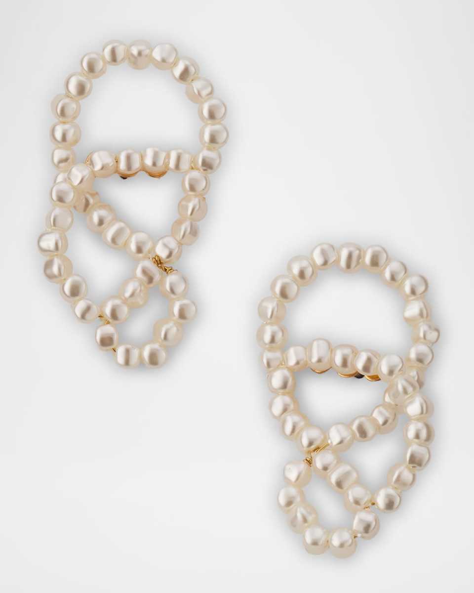 Pearly Loop Earrings